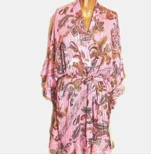 Victoria's Secret Pink Floral Semi-Sheer Robe With Some Sparkle